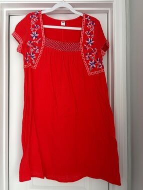 Max Studio Red Embroidered Maxi Dress